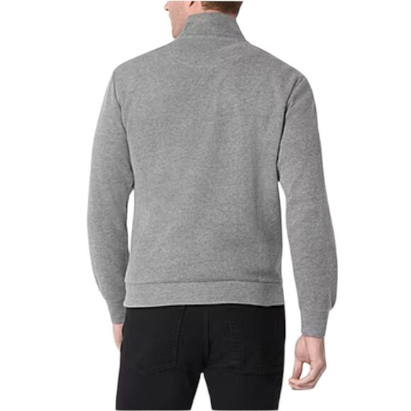 US Polo Assn. Men’s Quarter Zip Ribbed Mock Neck Pullover Sweater Gray Sz 3XL - Picture 3 of 11
